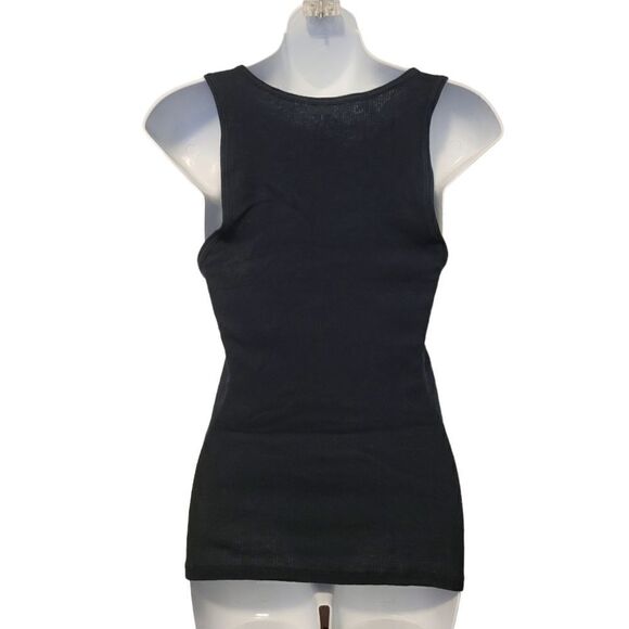 2/$20 Jockey Black 100% Cotton Tank Top Size: Small - Picture 4 of 5